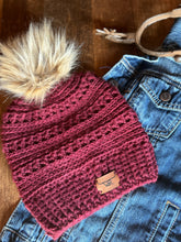 Load image into Gallery viewer, Grace Beanie | Original Hand-Crocheted Hat with Optional Faux Fur Pom
