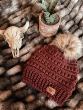 Load image into Gallery viewer, Ann Beanie | Lightweight Hand-Crocheted Hat with Optional Pom

